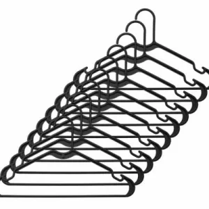 10PK BLK Plastic Hanger