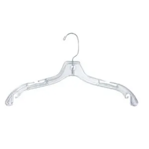 17" Clear Plastic Dress/Shirt Hangers (100/case)