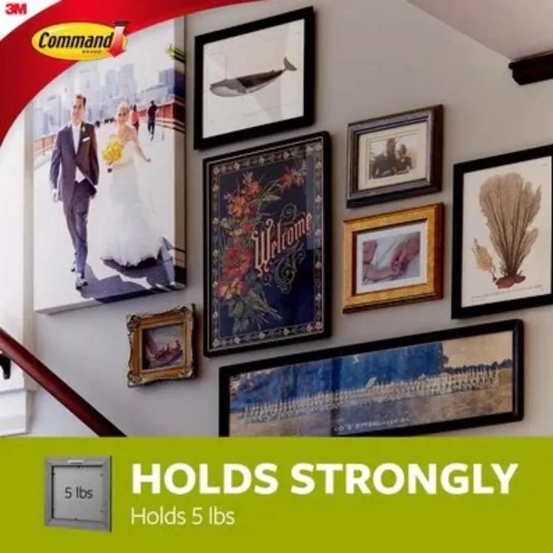 3M Command Plastic Coated White Small Picture Hanger 5 lb 3 pk