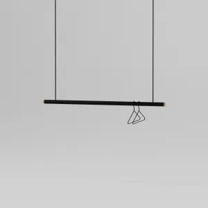 40" Hanging Clothes Rack with Metal Rail
