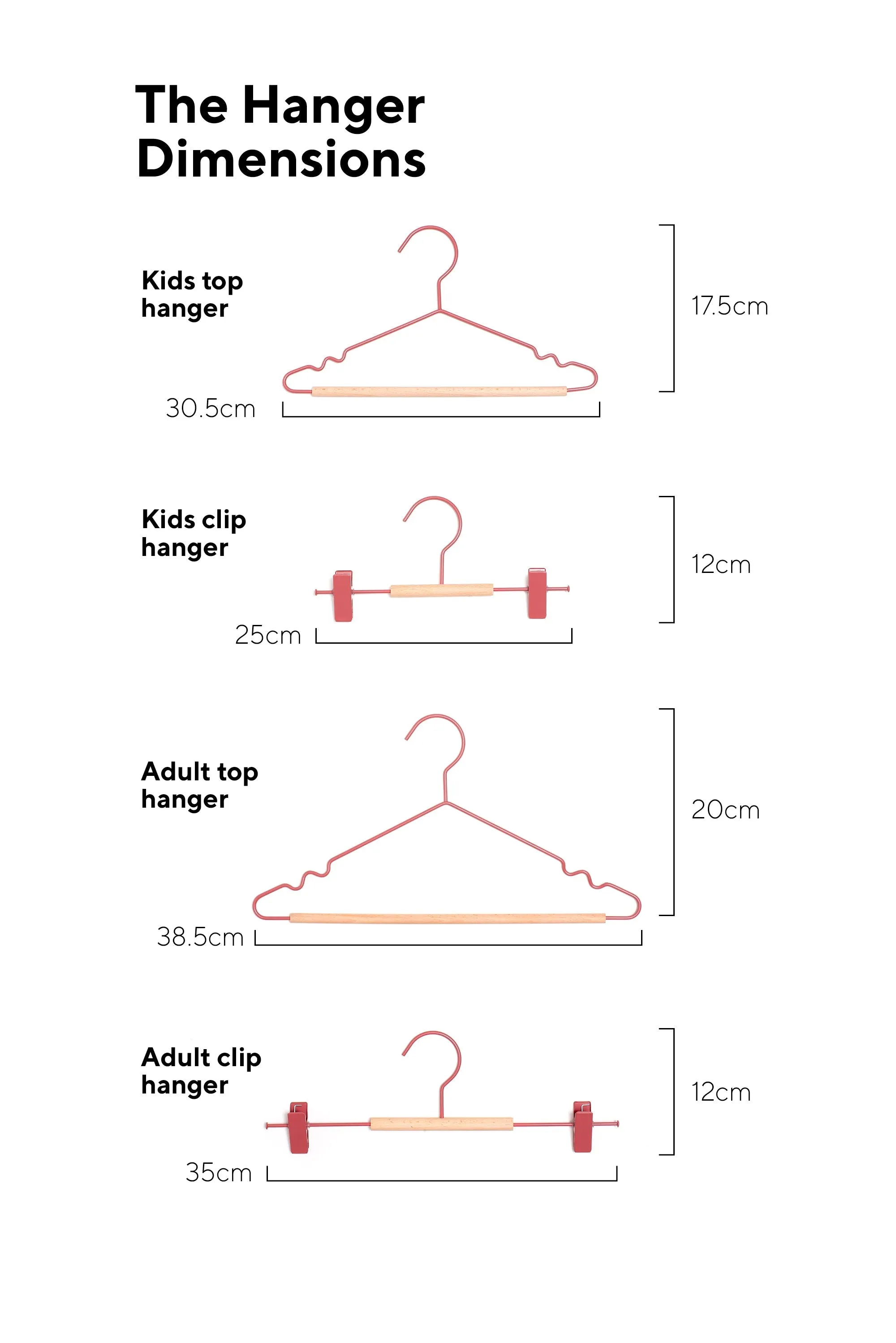Adult Clip Hangers In Berry