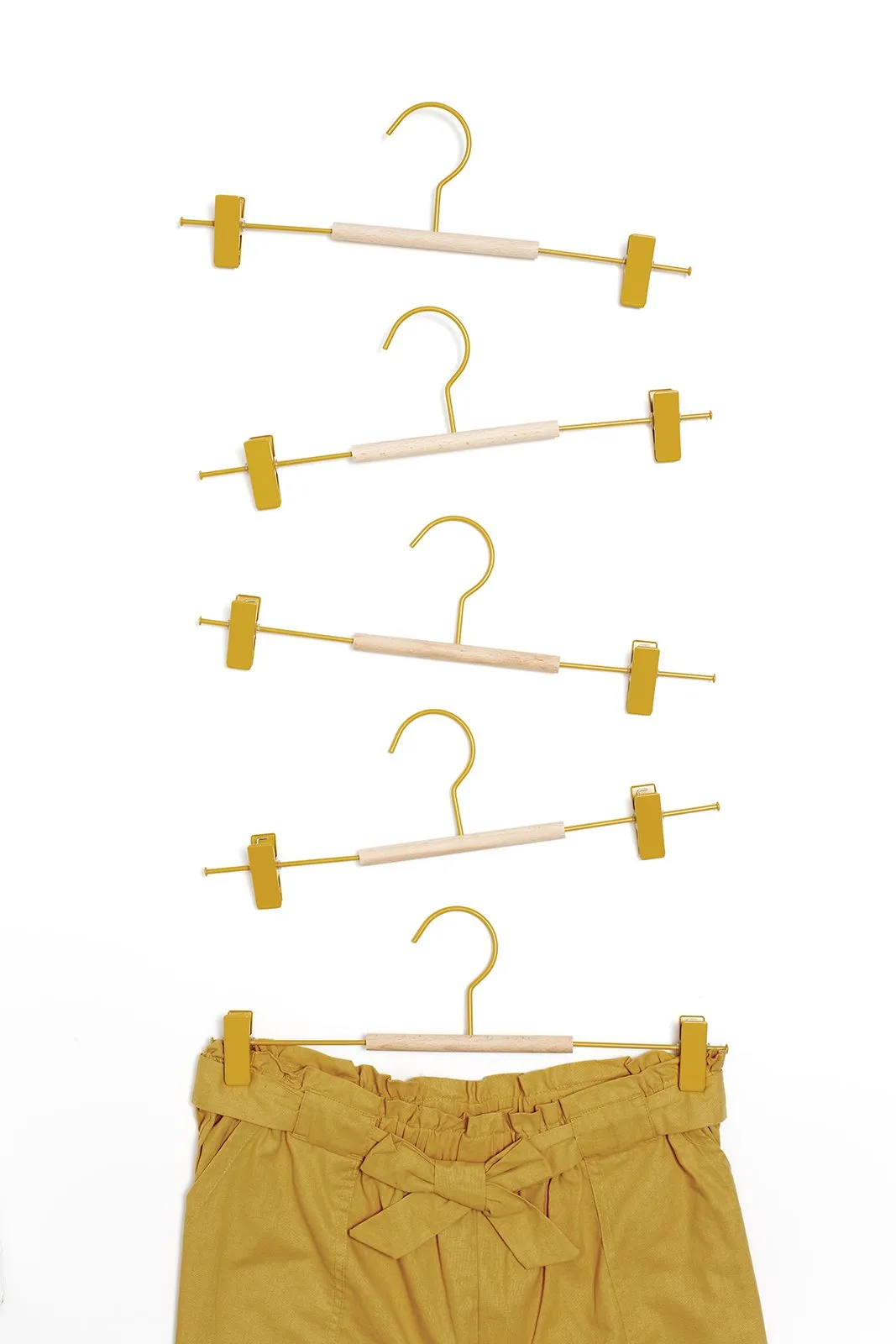 Adult Clip Hangers In Mustard
