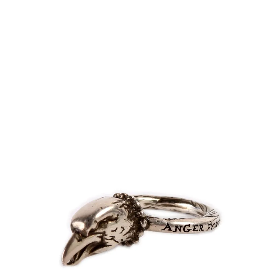 Anger Forest Eagle Head 925 Ring Size 6.5