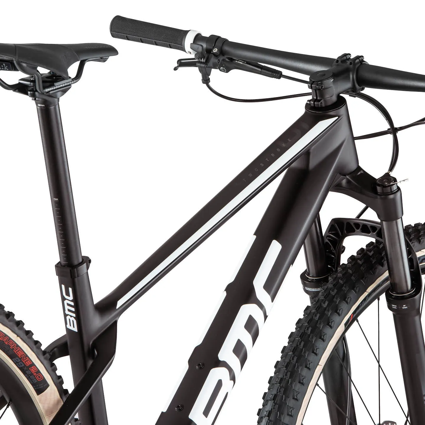 BMC TWOSTROKE 01 FIVE MOUNTAIN BIKE - CARBON / WHITE - SHIMANO DEORE 1X12