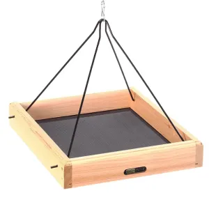 Cedar Hanging Platform Bird Feeder, Large