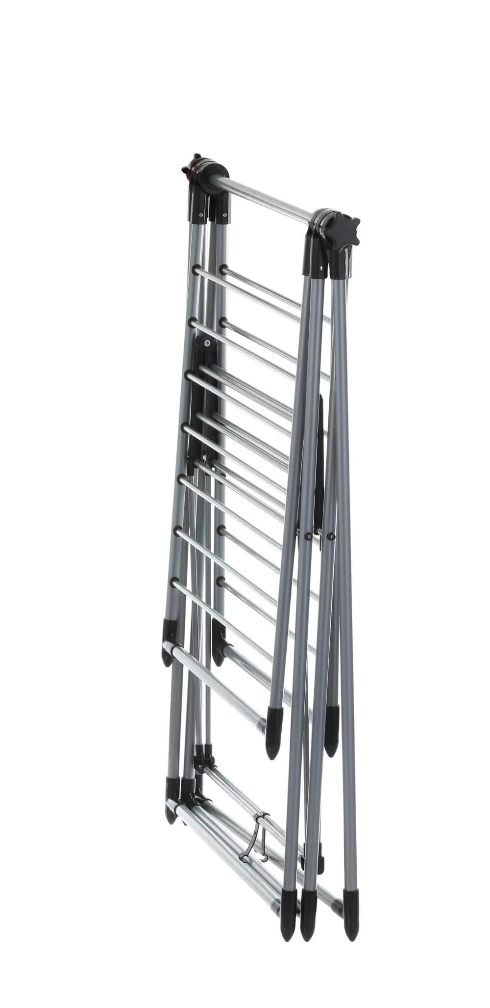 Deluxe A-Frame Clothes Airer with Top Hanging Rail Grey