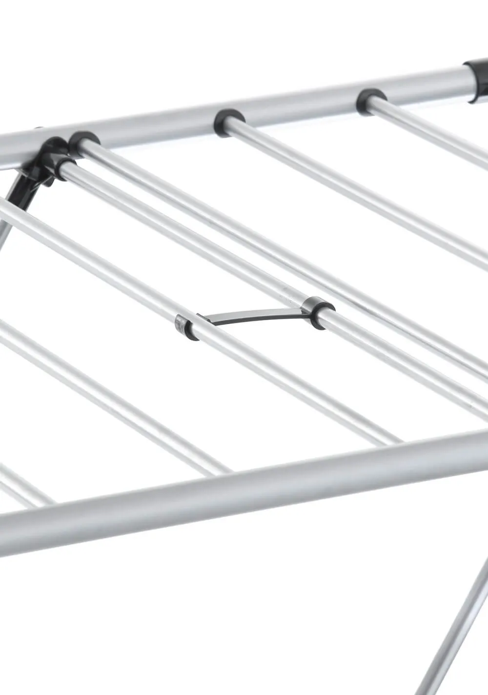 Deluxe A-Frame Clothes Airer with Top Hanging Rail Grey
