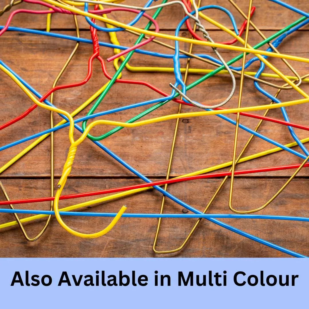Dryclean & Laundry Metal Metal Wire Hanger 16" 2.2mm - Multicolour