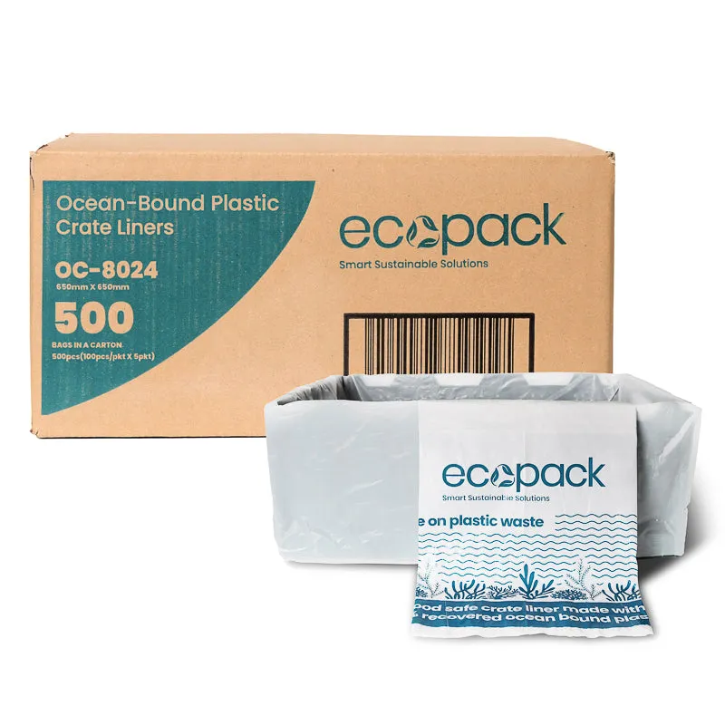 Ecopack Recycled Plastic Crate Liners (1 Pack/100 Bags)