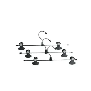 Extra Wide Clip Pants Hangers 3 Pack Black