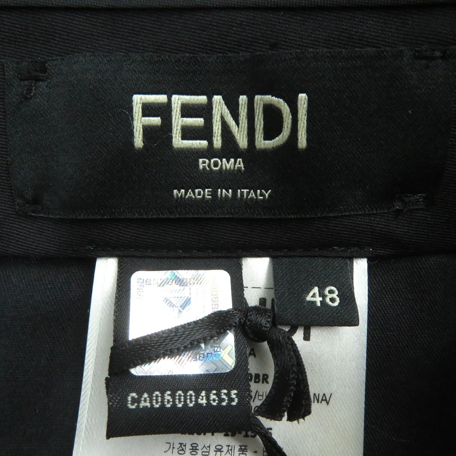 FENDI Pants FB0366 wool Black type 48