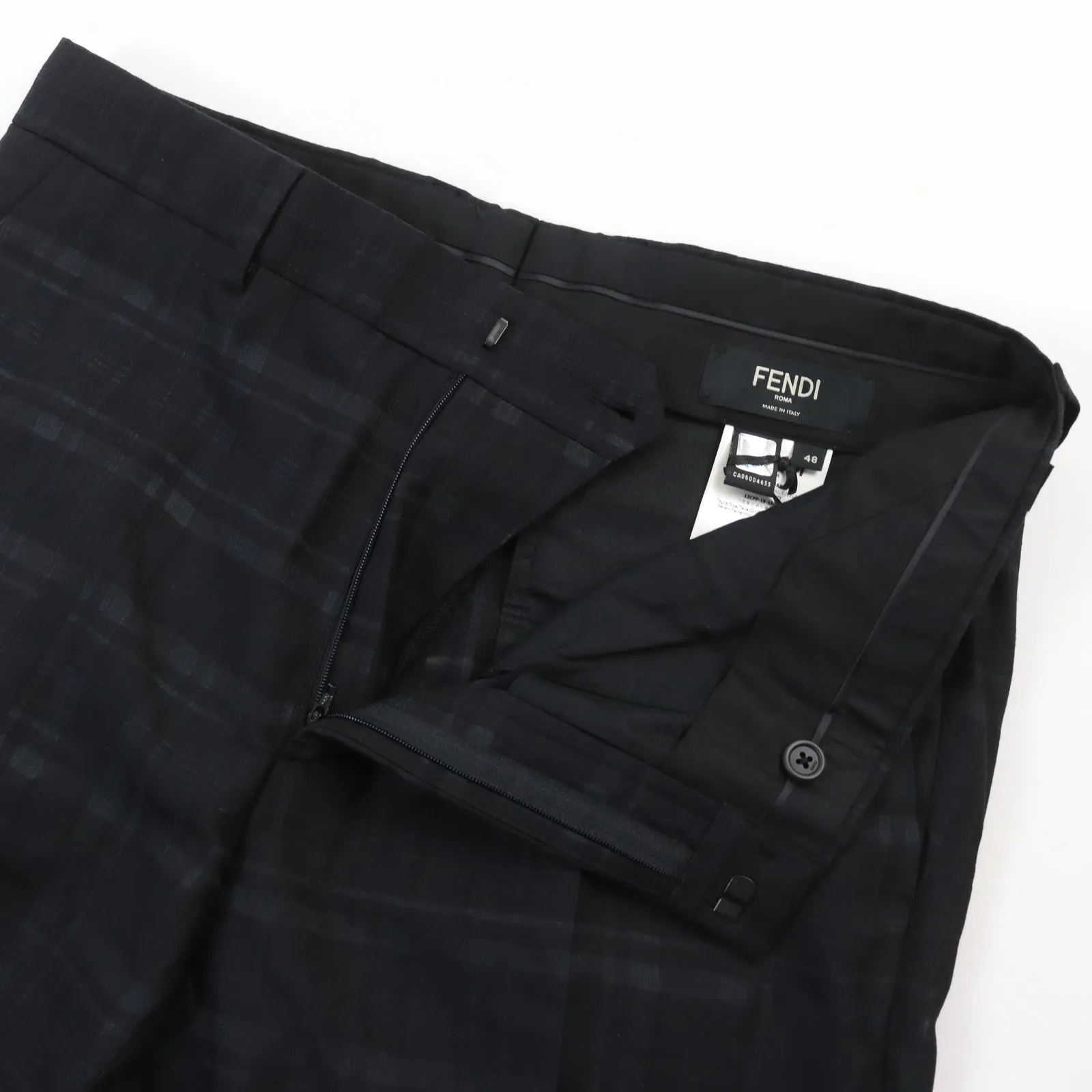 FENDI Pants FB0366 wool Black type 48