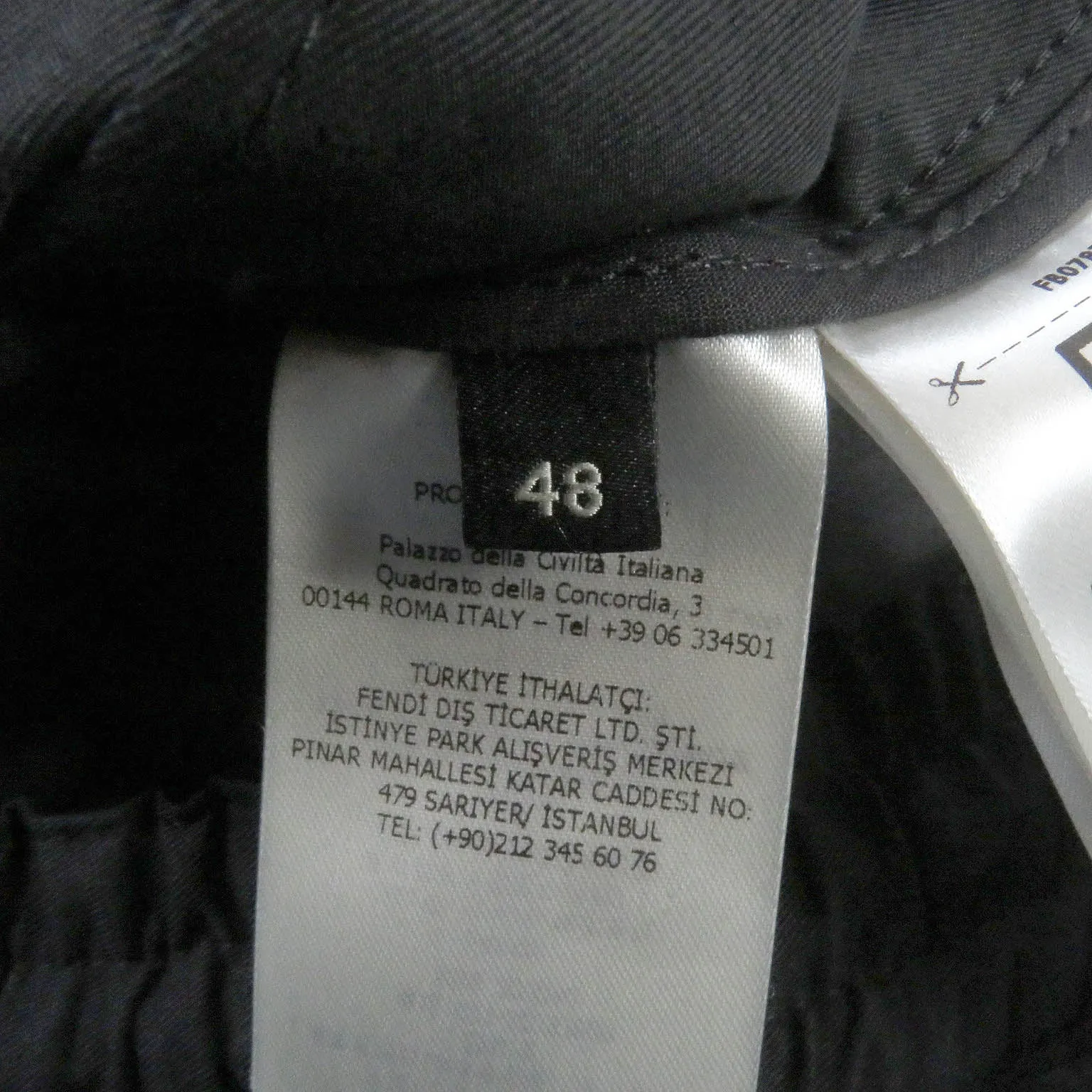 FENDI Pants FB0787 cotton black 48