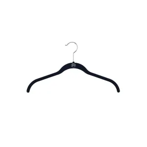 Flocked Coat Hangers 3 Pack Black