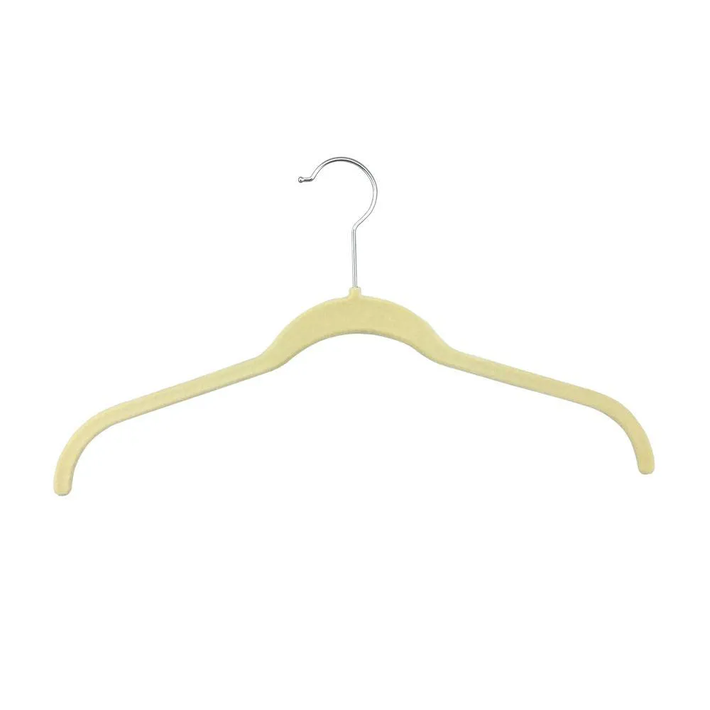 Flocked Coat Hangers 3 Pack Cream