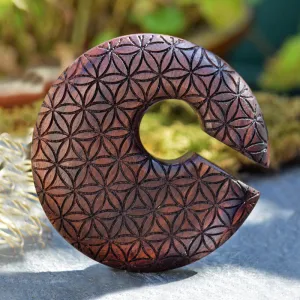 Flower of Life Discus Ear Hangers