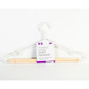 Frosted Timber Coat Hangers 3 Pack White