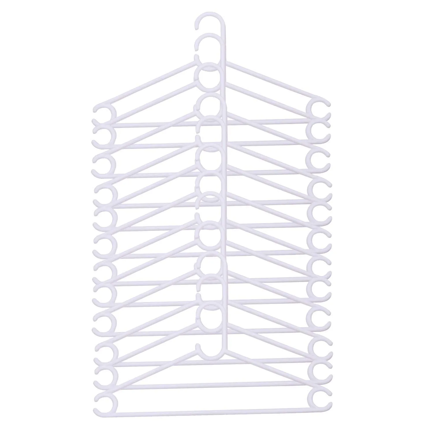 Heart Home Plastic 18 Pcs Hanger Set for Wardrobe (White) -CTLTC11027 CTHH12483