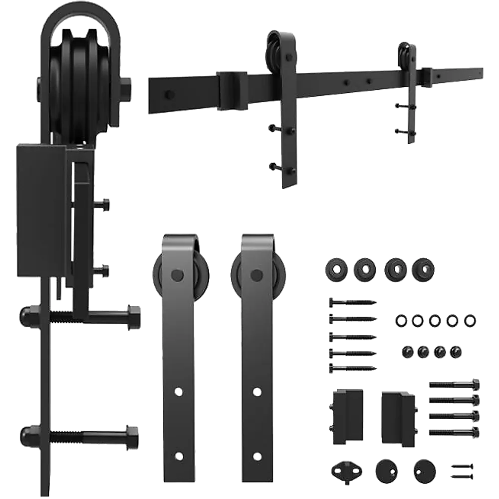 Heavy Duty Sliding Barn Door Hardware Kit, 160kg, 1.8m