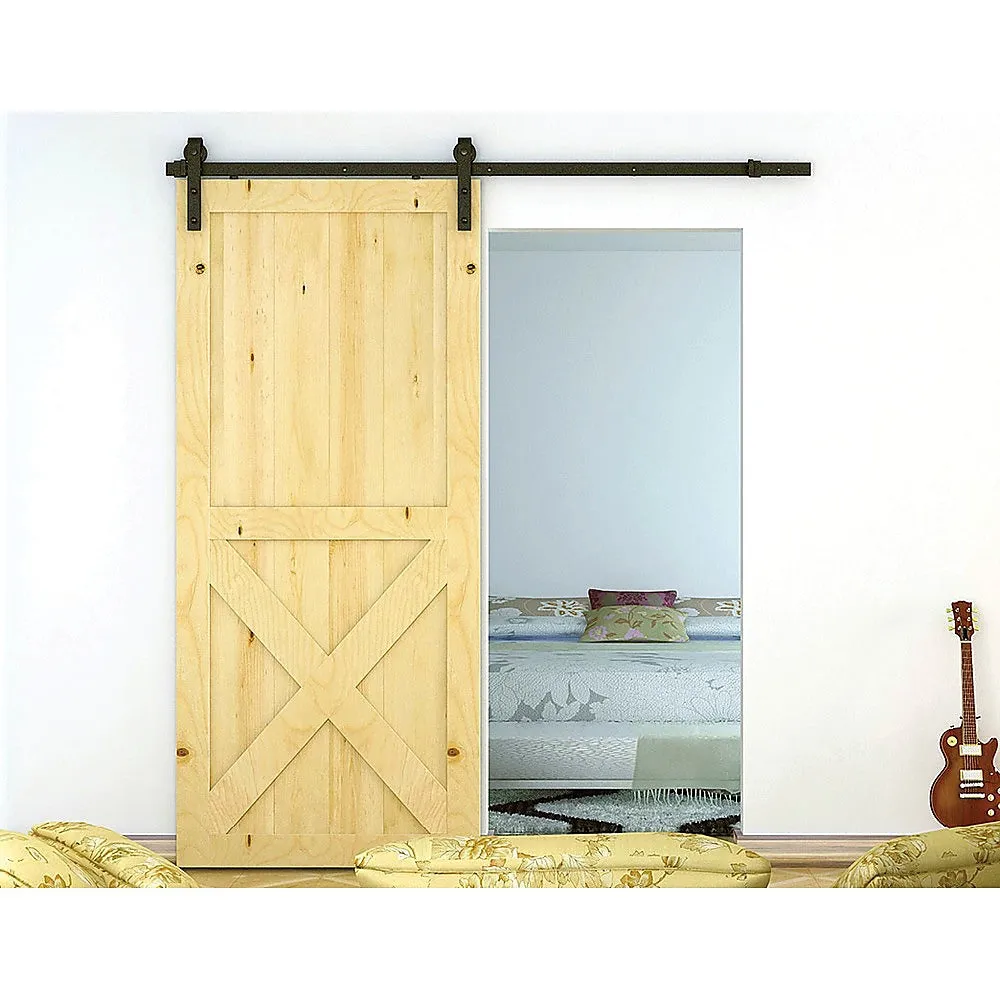 Heavy Duty Sliding Barn Door Hardware Kit, 160kg, 1.8m