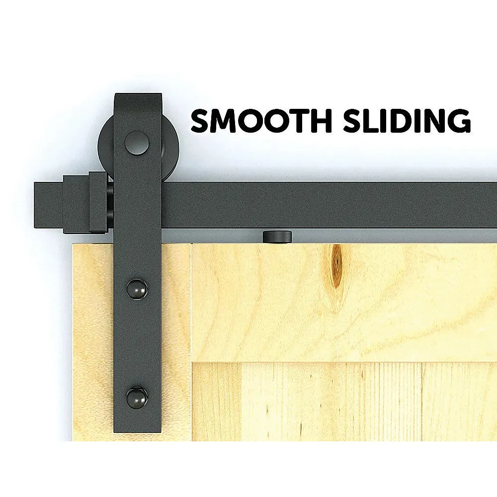 Heavy Duty Sliding Barn Door Hardware Kit, 160kg, 1.8m