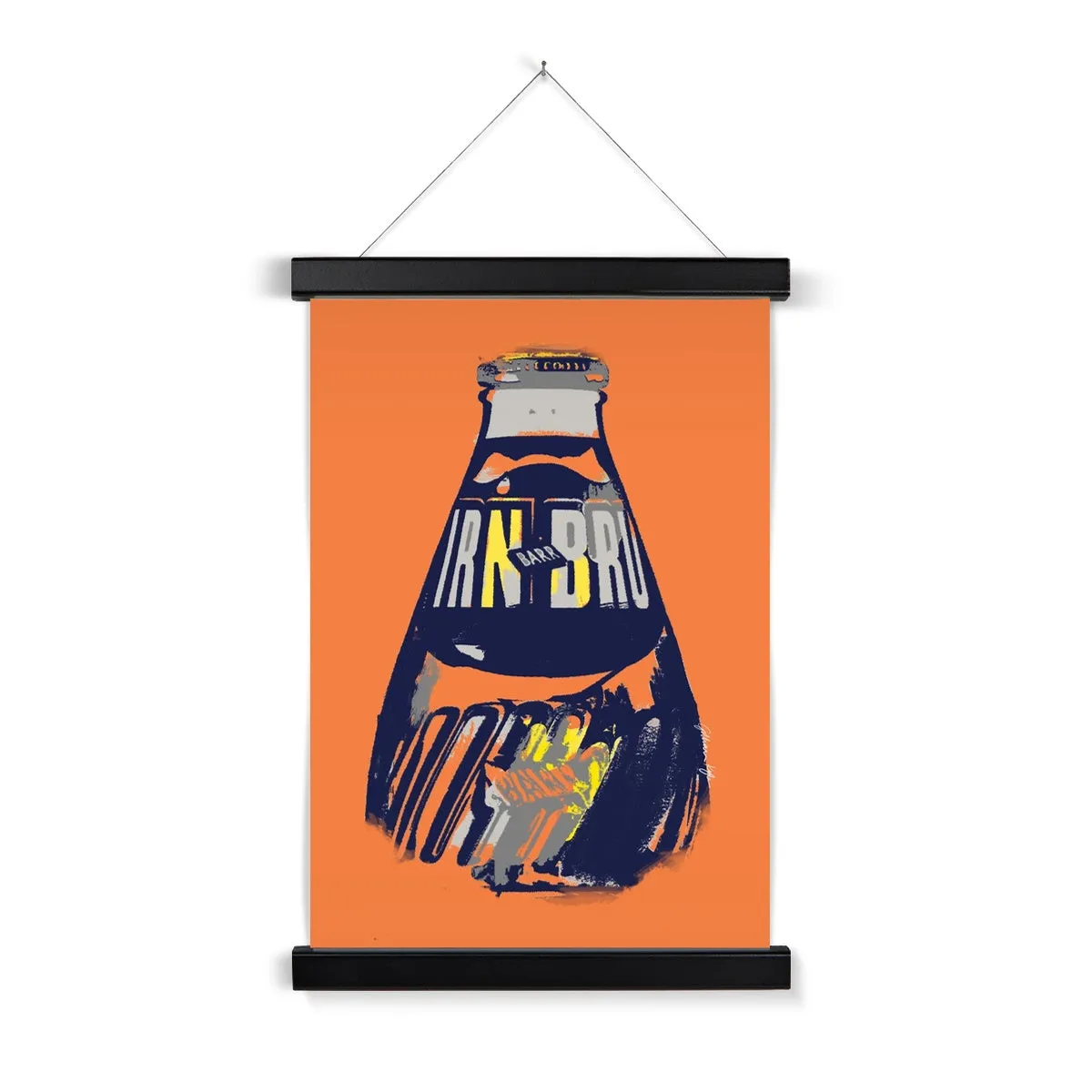 IRN-BRU Abstract Bottle Fine Art Print with Hanger