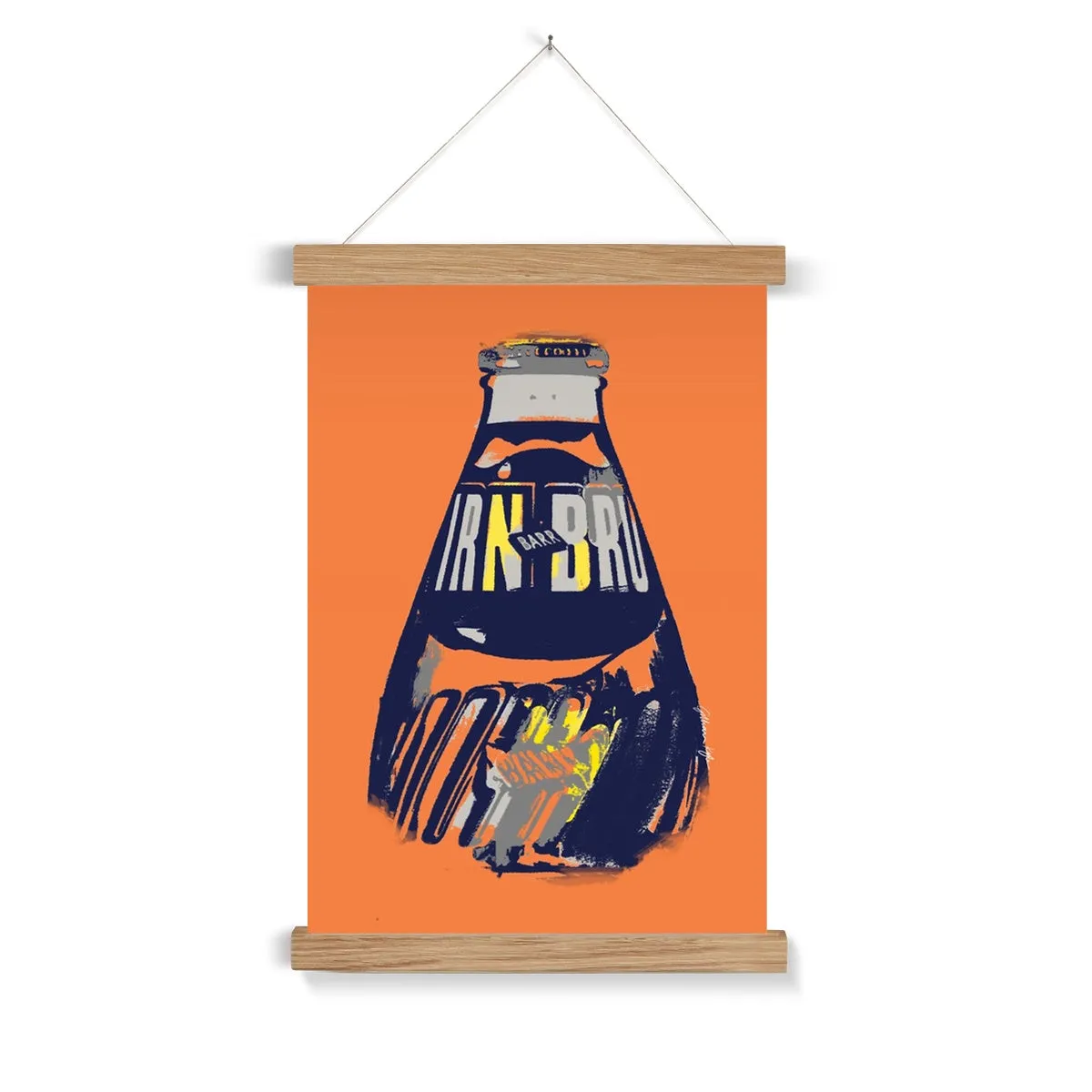 IRN-BRU Abstract Bottle Fine Art Print with Hanger
