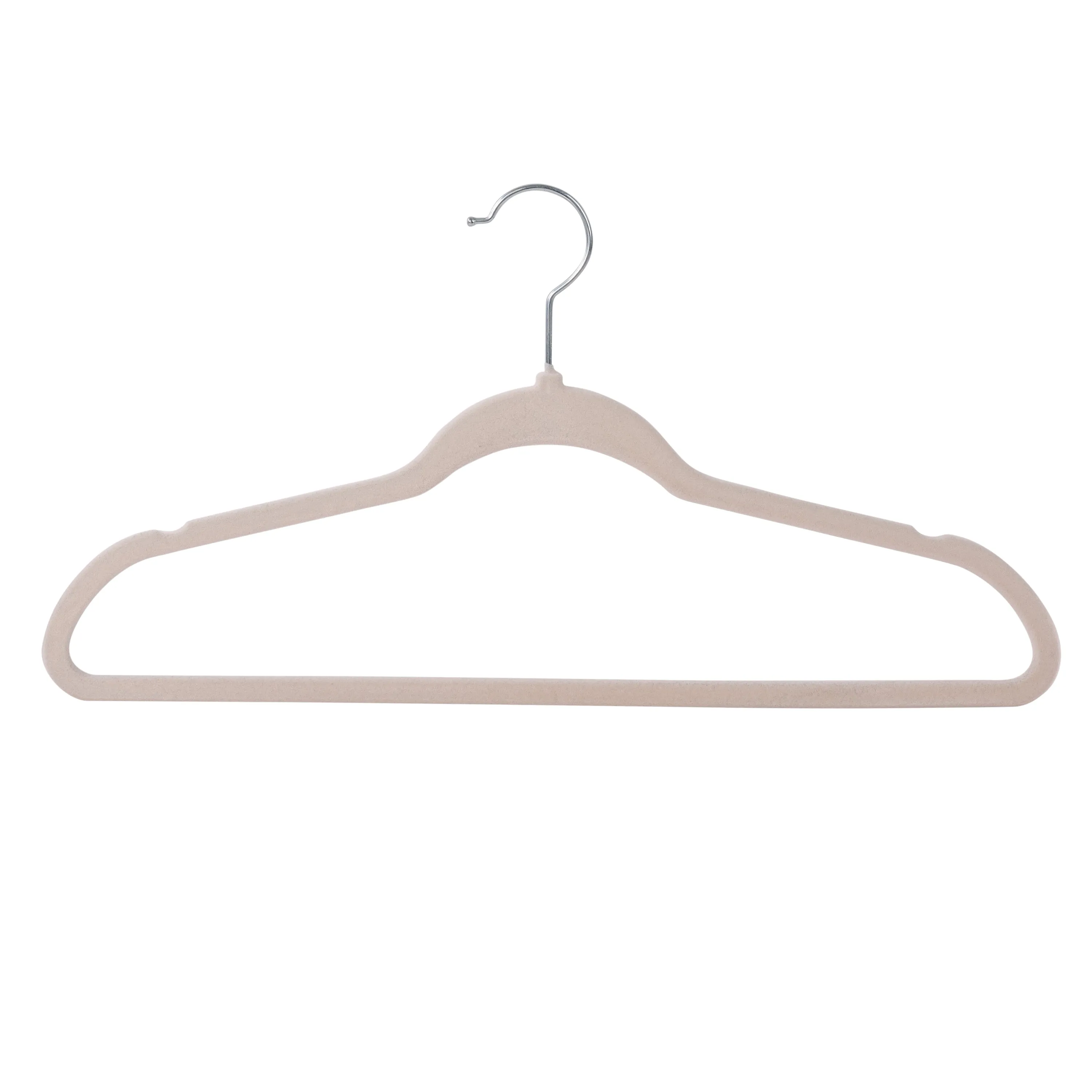 Ivory Slim-Profile Non-Slip Velvet Hangers (25-Pack)