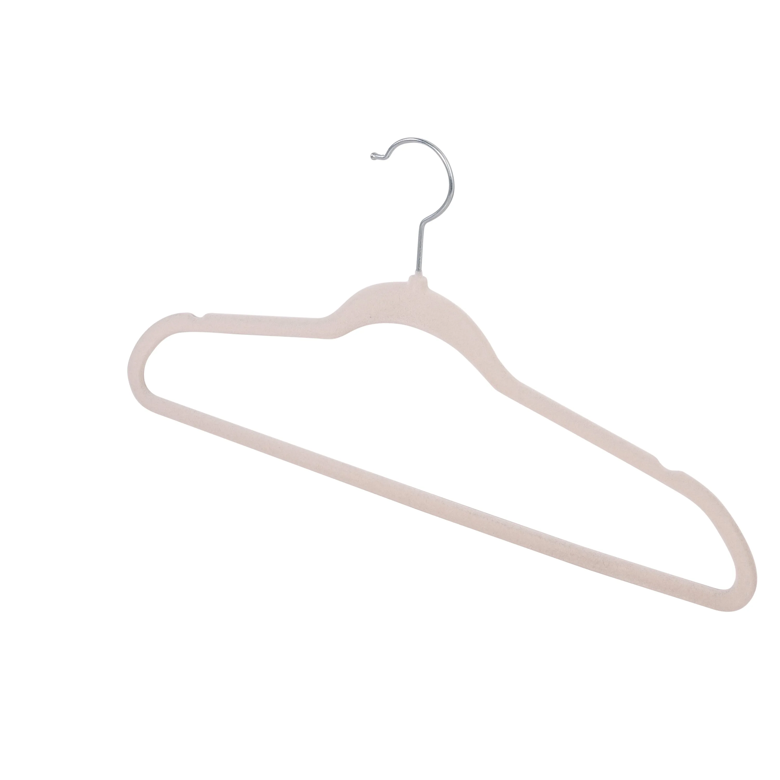 Ivory Slim-Profile Non-Slip Velvet Hangers (25-Pack)