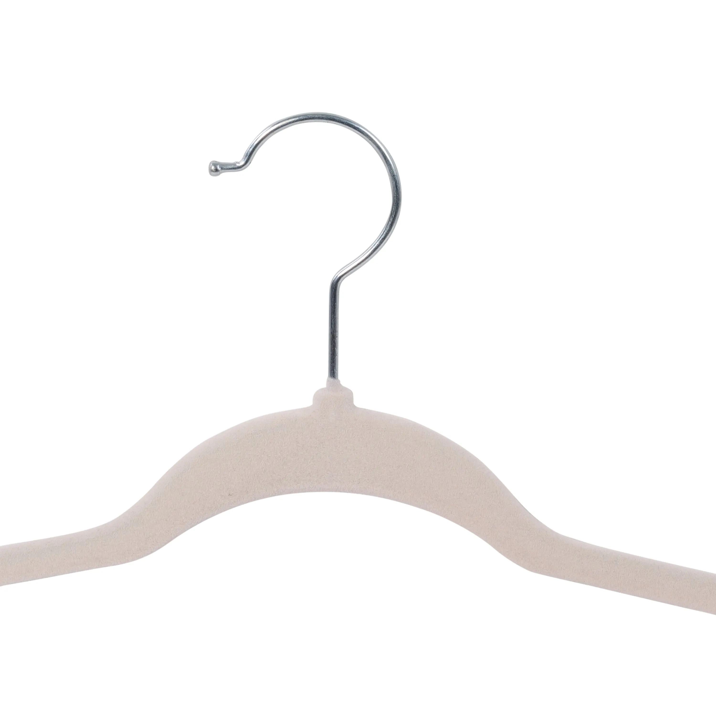 Ivory Slim-Profile Non-Slip Velvet Hangers (25-Pack)