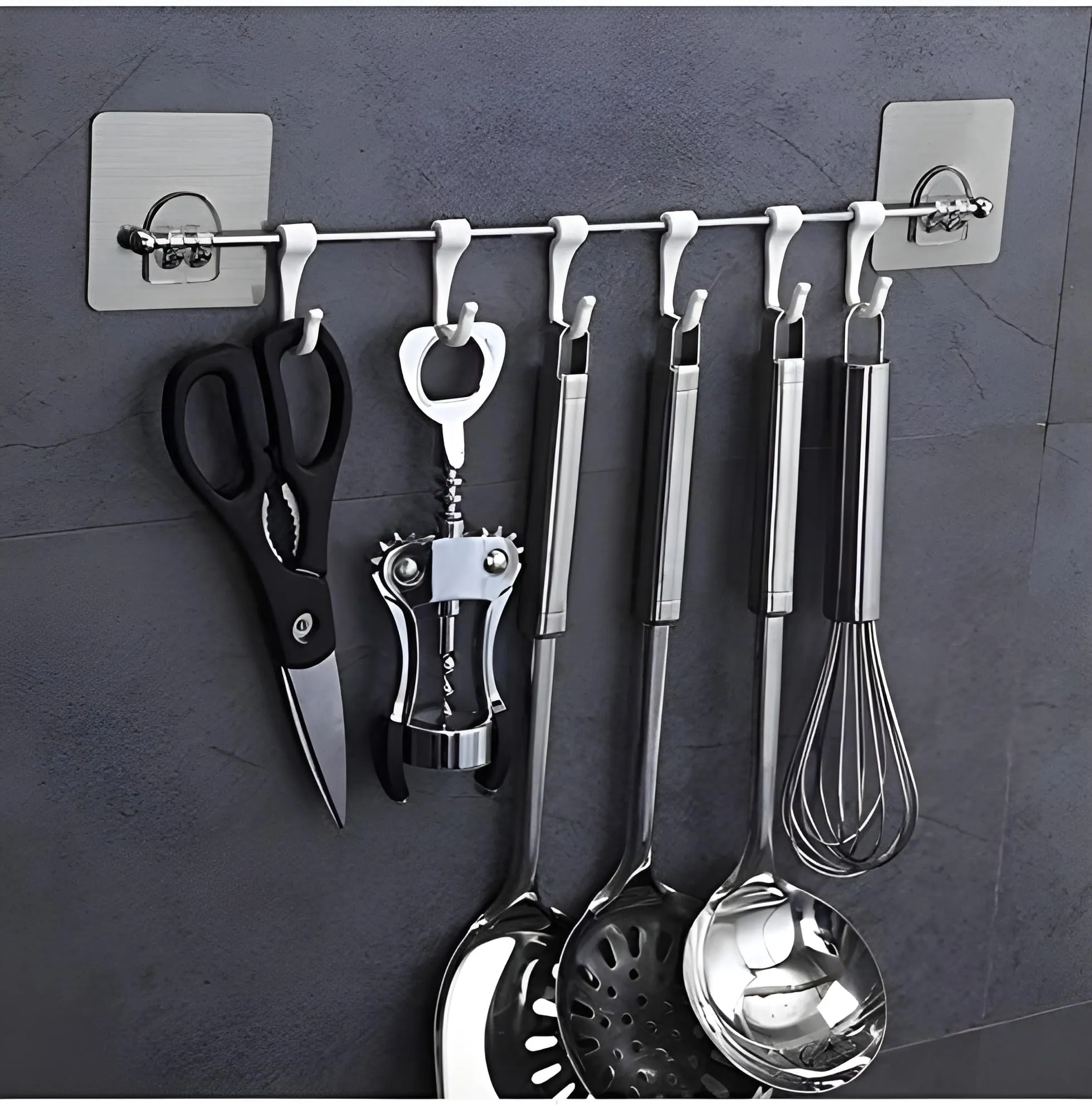 JIALTO Premium Self Adhesive Wall Hanger Hook Accessories Items, Wall Hangers for Clothes without Drilling Cloth Hanging Hook for Hanging, Hooks for Wall Hooks Holder (Strip 6 Hook)