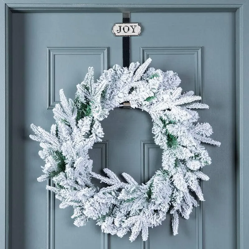 Joy Metal Wreath Hanger - Silver