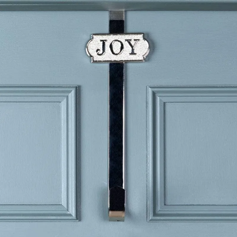 Joy Metal Wreath Hanger - Silver