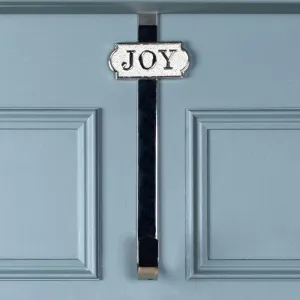 Joy Metal Wreath Hanger - Silver