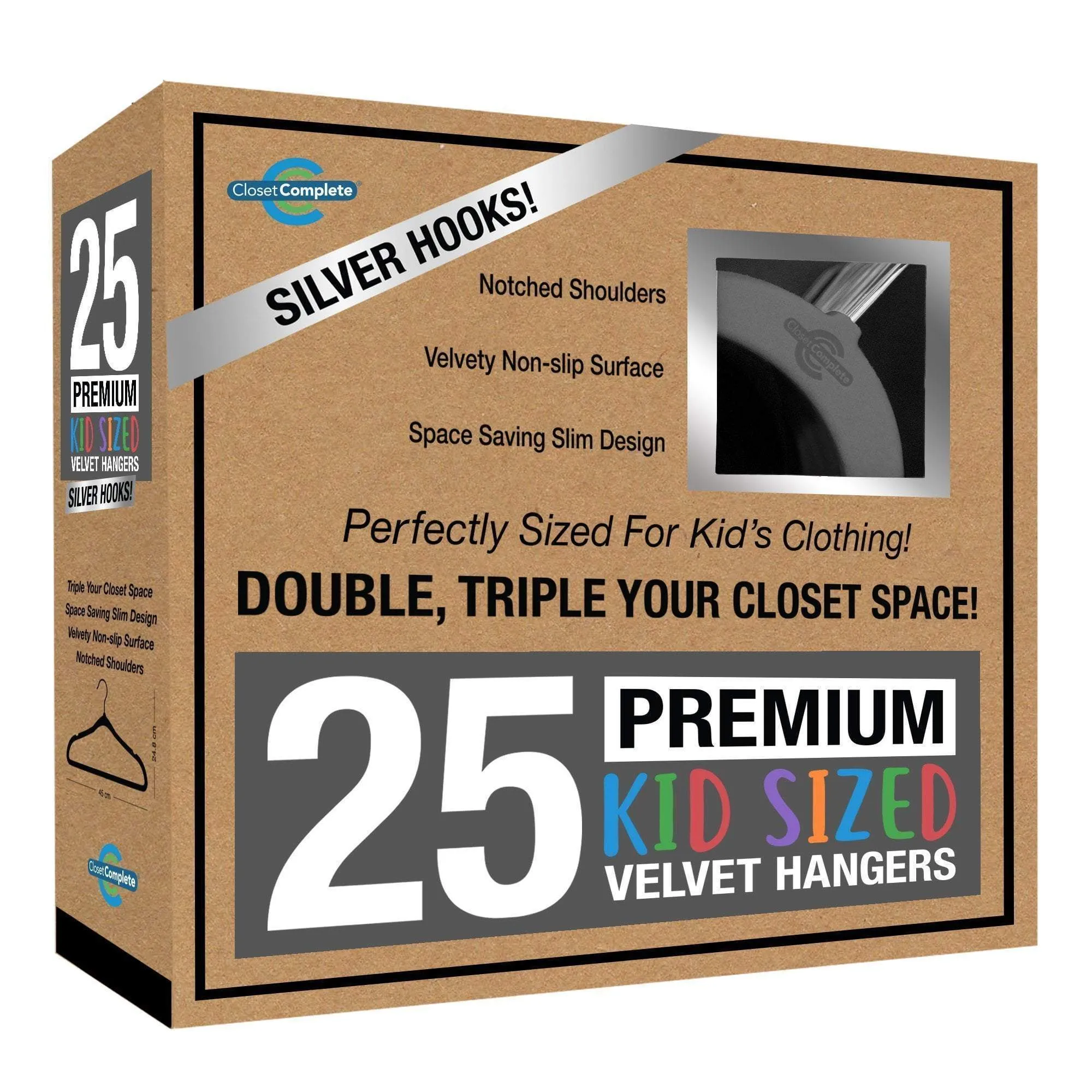 Kids Sized Premium Velvet Hangers