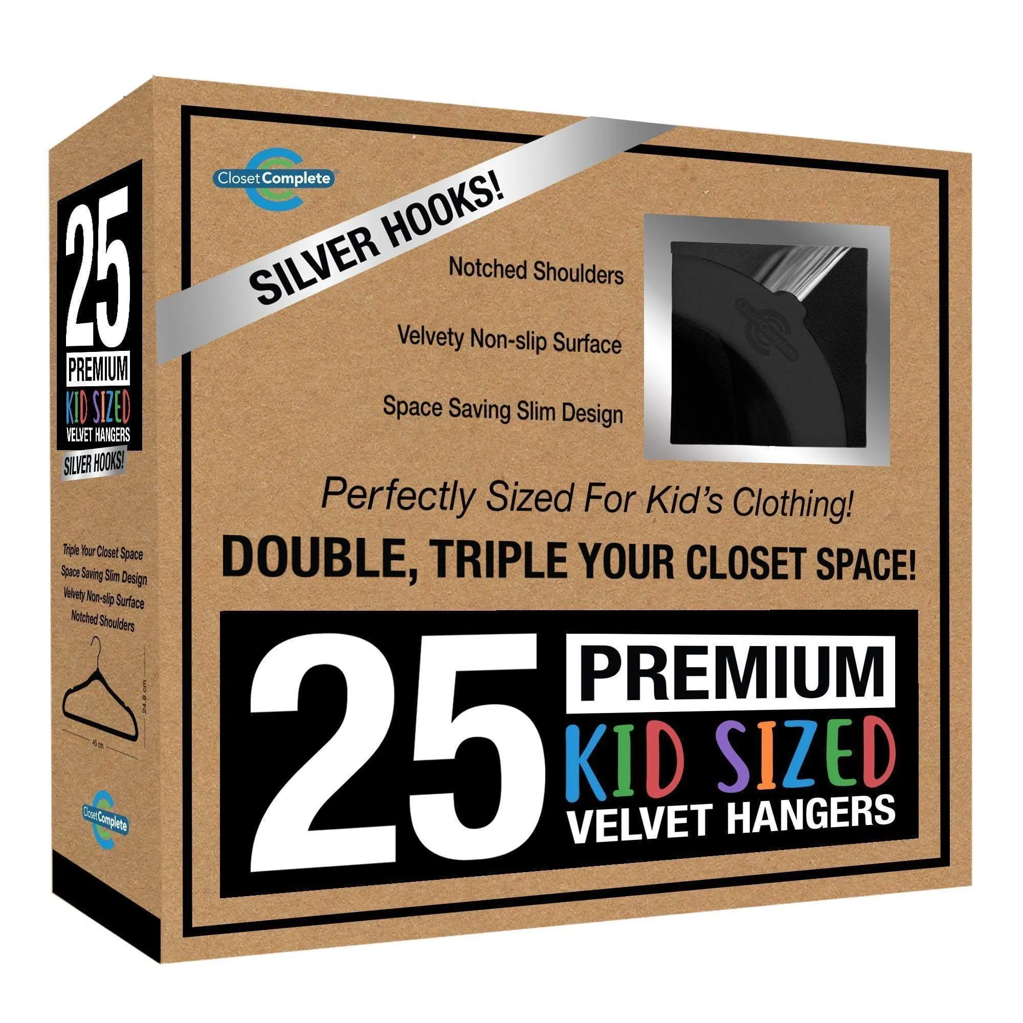 Kids Sized Premium Velvet Hangers