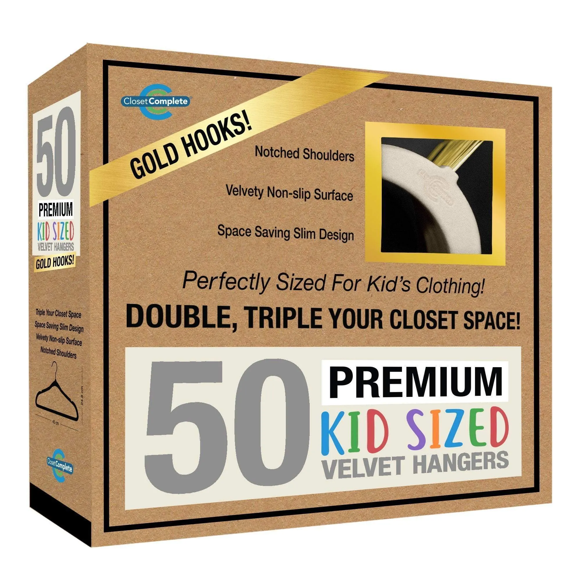 Kids Sized Premium Velvet Hangers