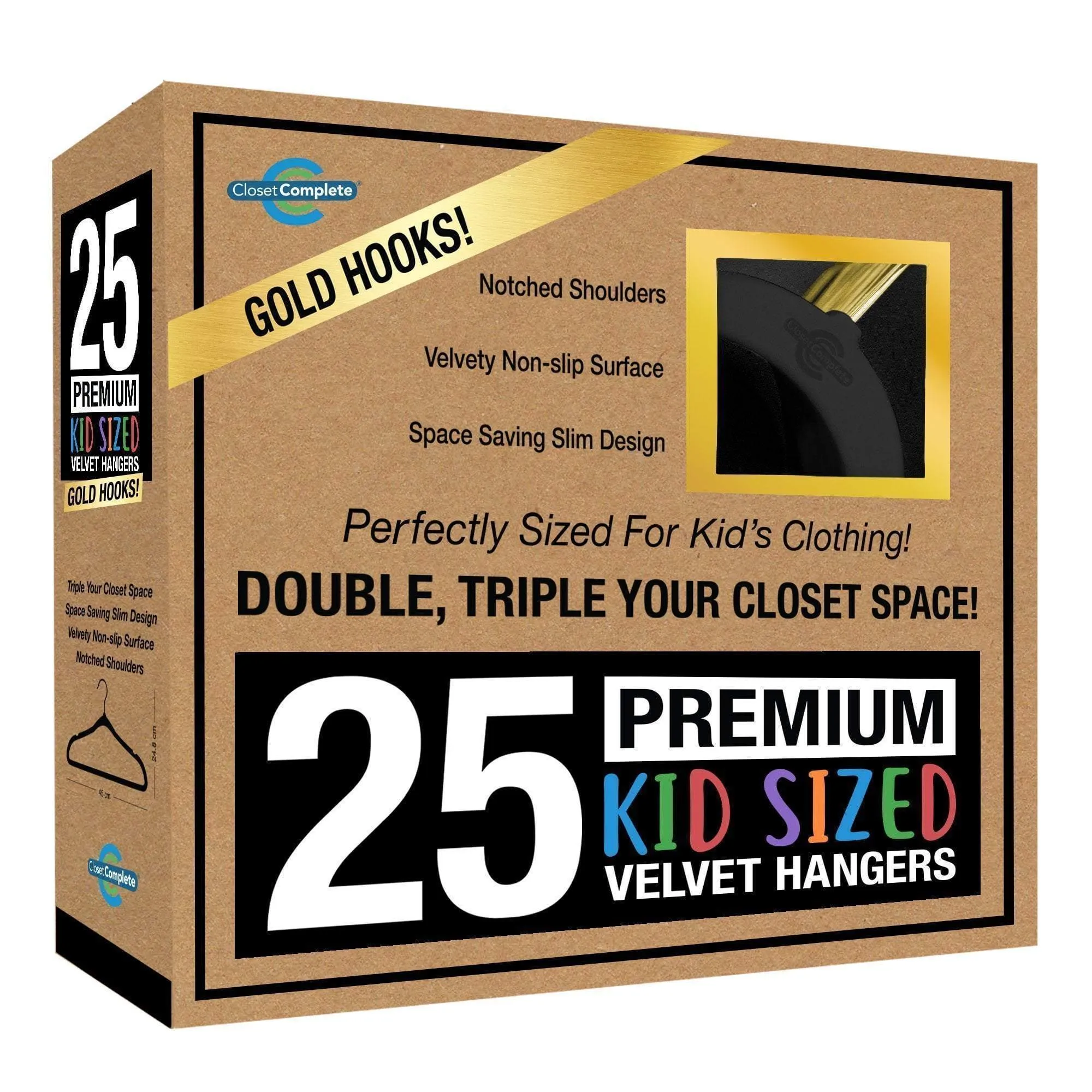 Kids Sized Premium Velvet Hangers