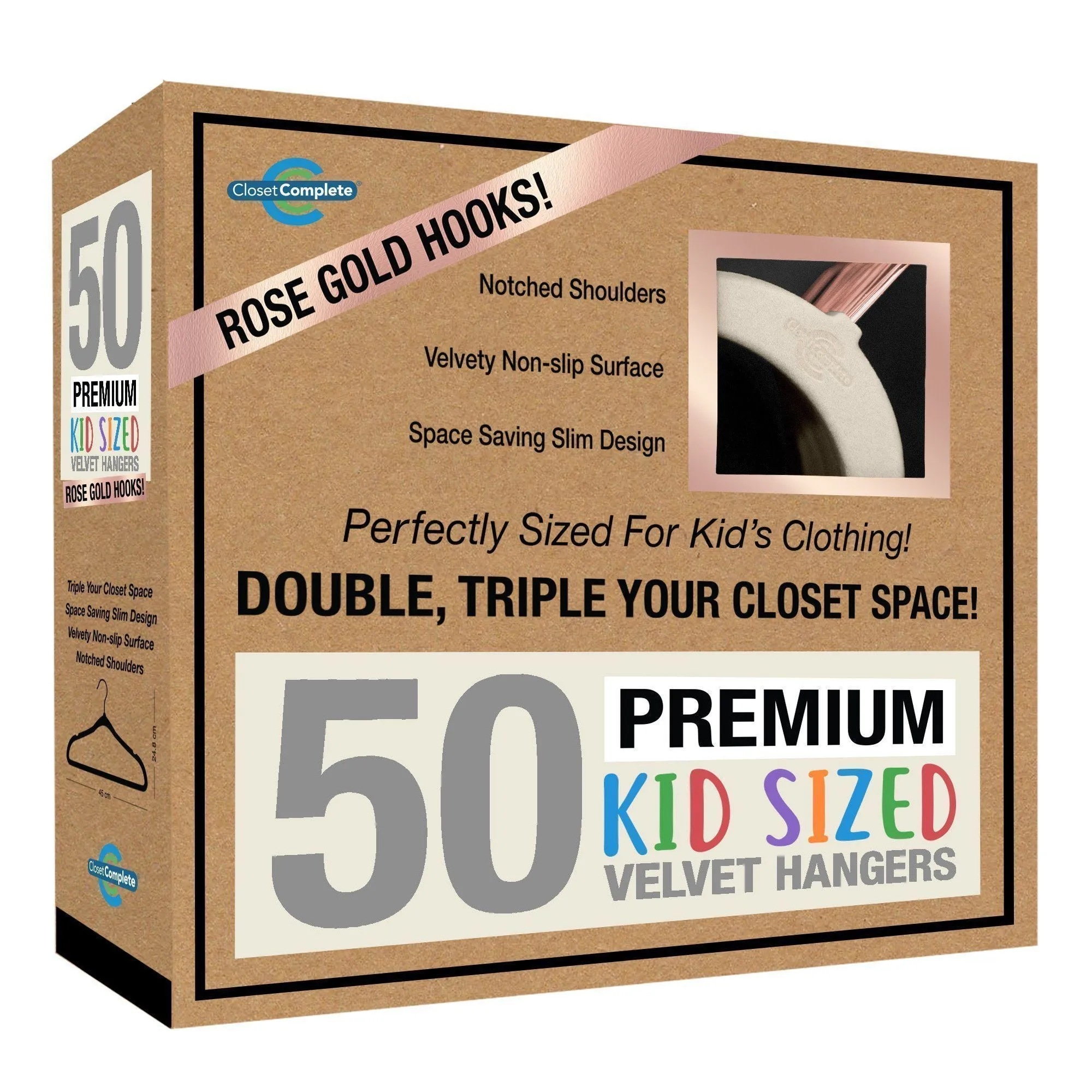 Kids Sized Premium Velvet Hangers