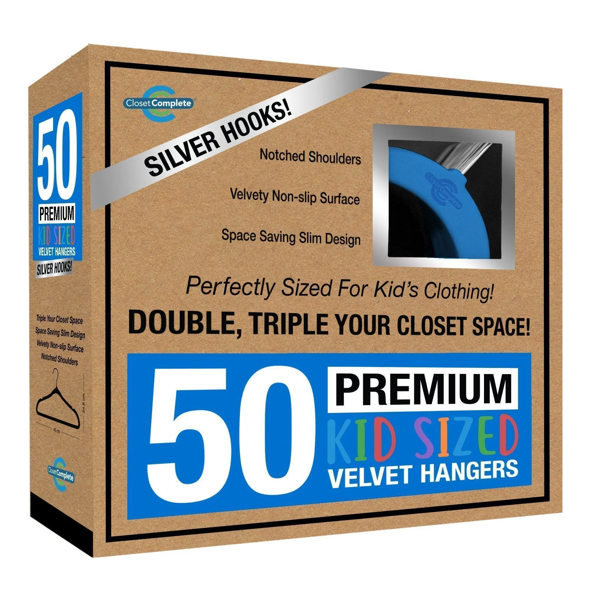 Kids Sized Premium Velvet Hangers