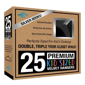 Kids Sized Premium Velvet Hangers
