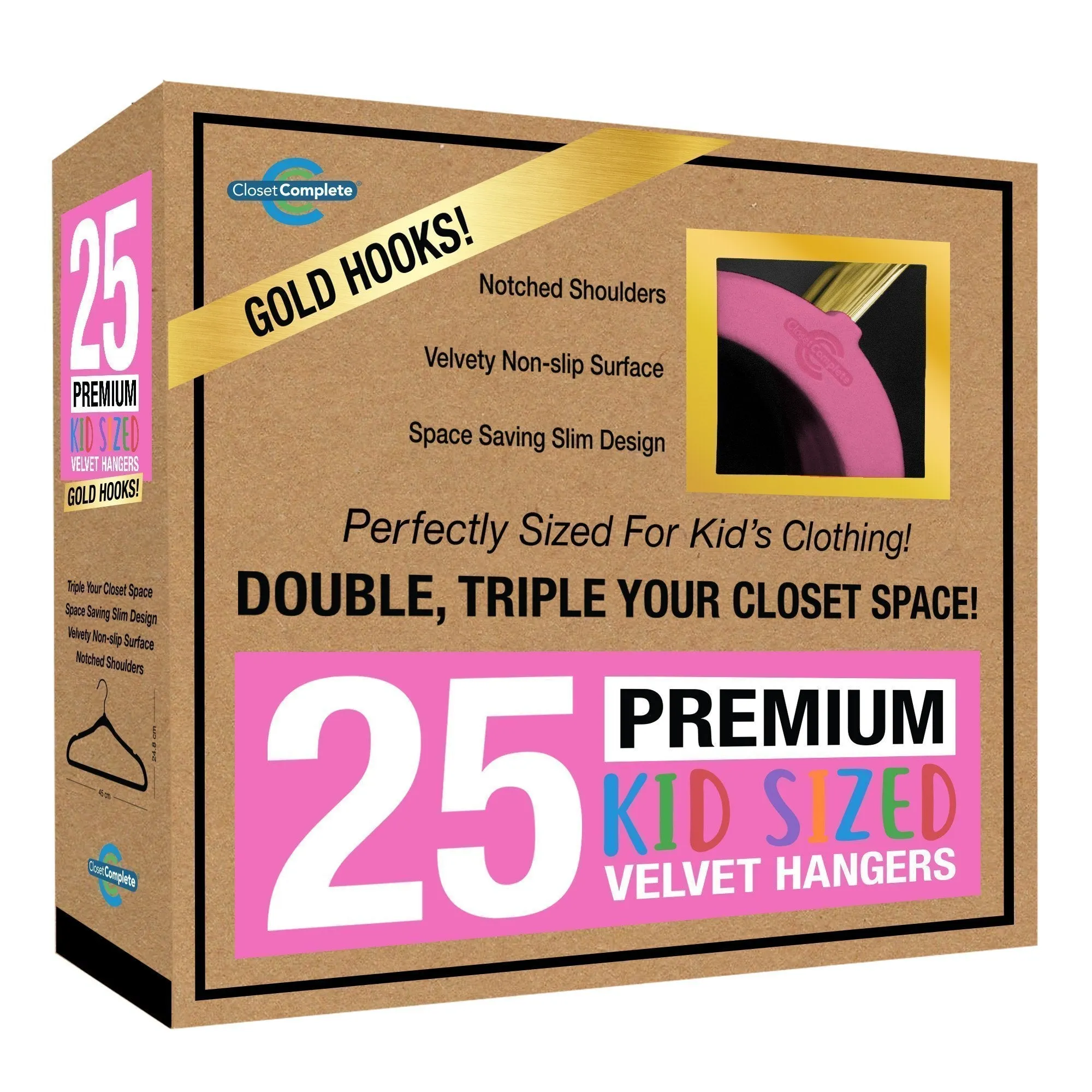 Kids Sized Premium Velvet Hangers