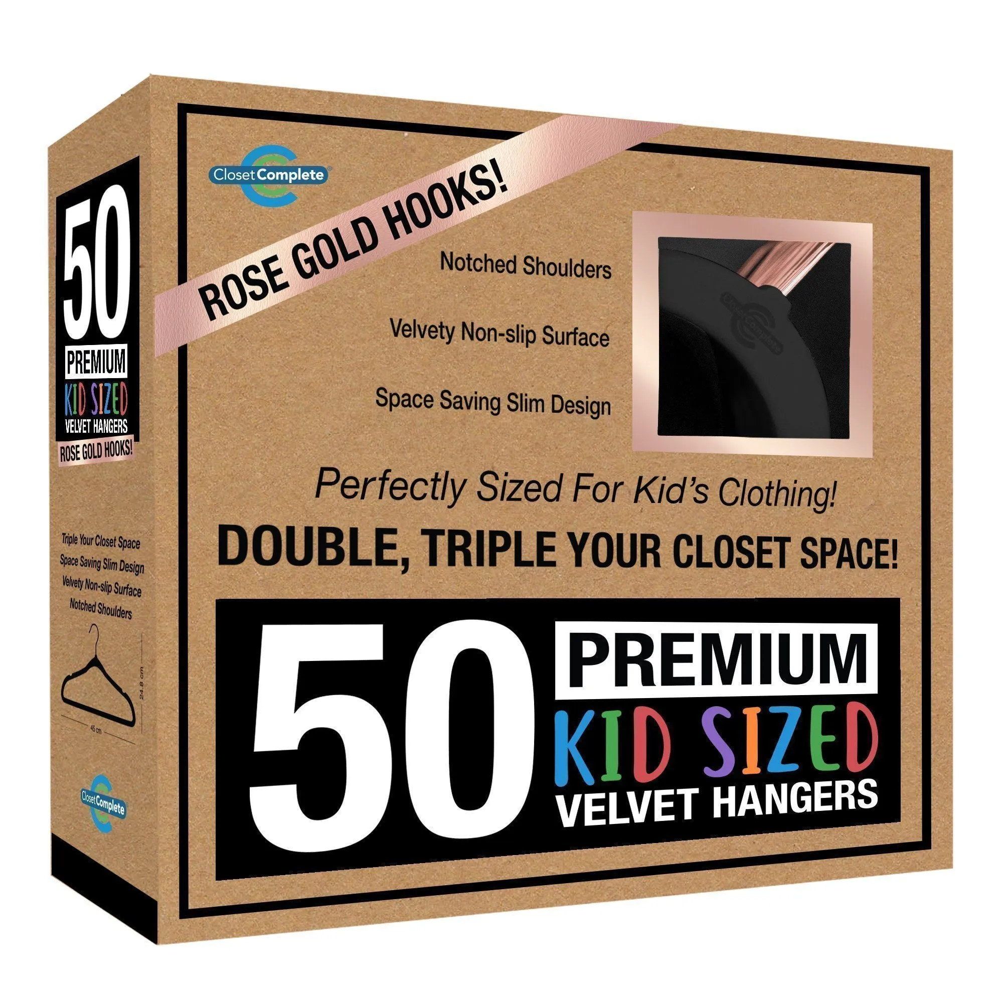 Kids Sized Premium Velvet Hangers