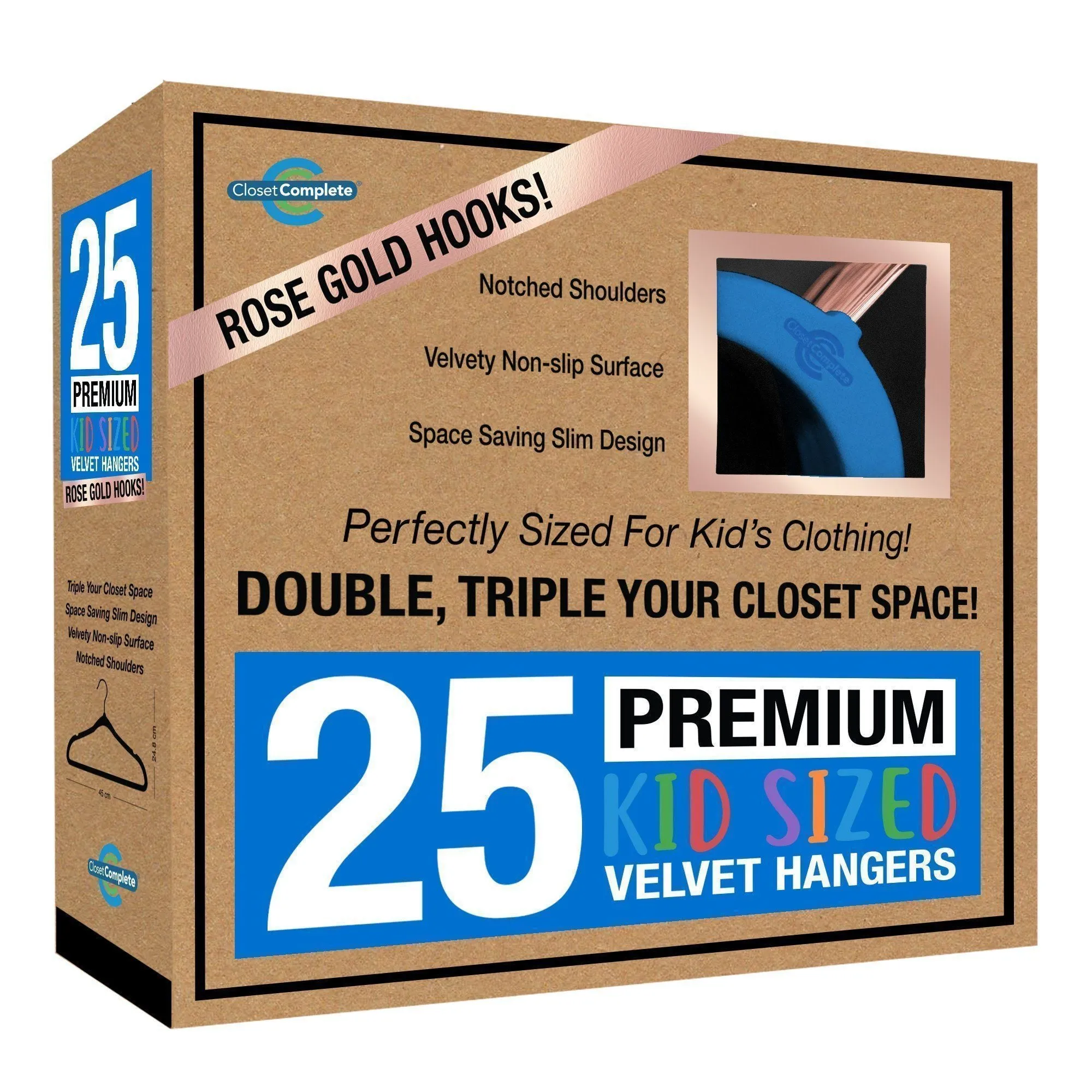 Kids Sized Premium Velvet Hangers