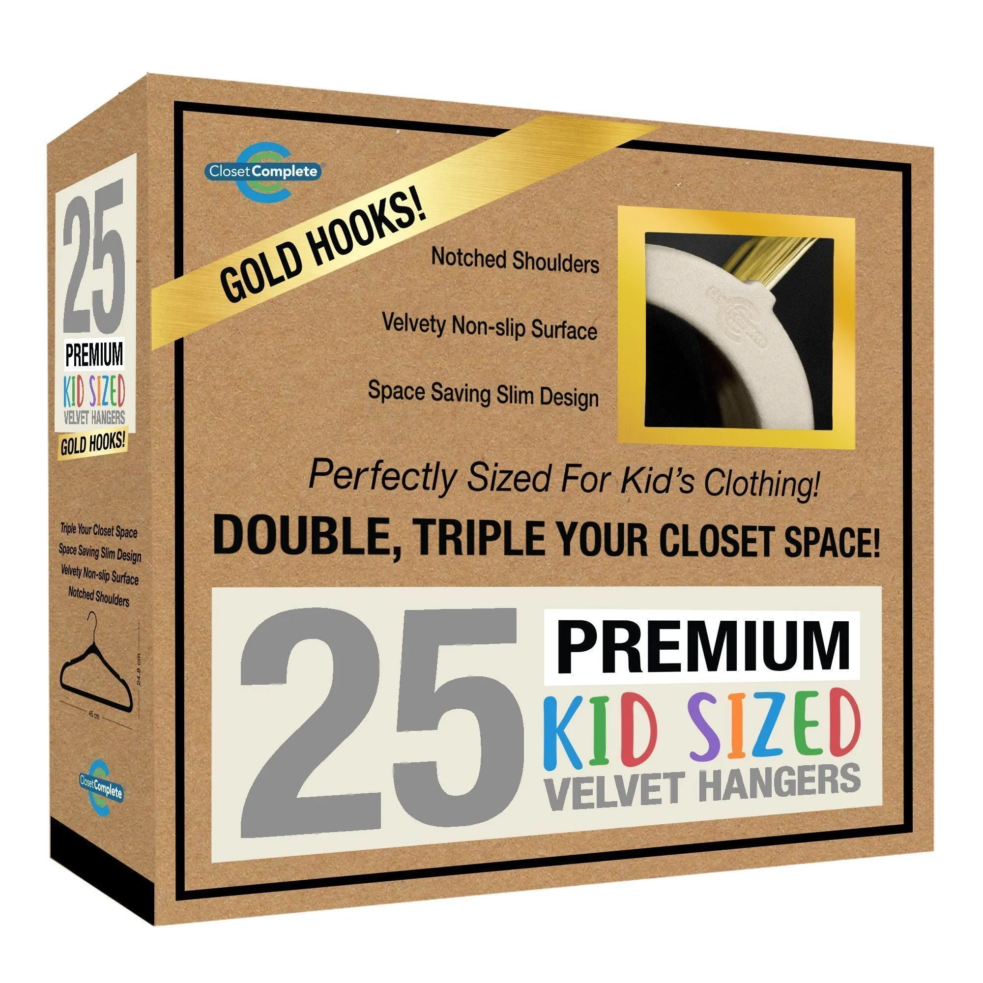 Kids Sized Premium Velvet Hangers