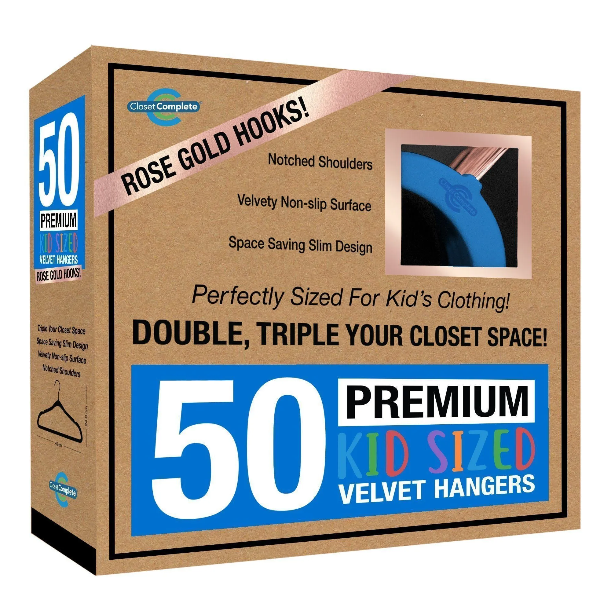 Kids Sized Premium Velvet Hangers