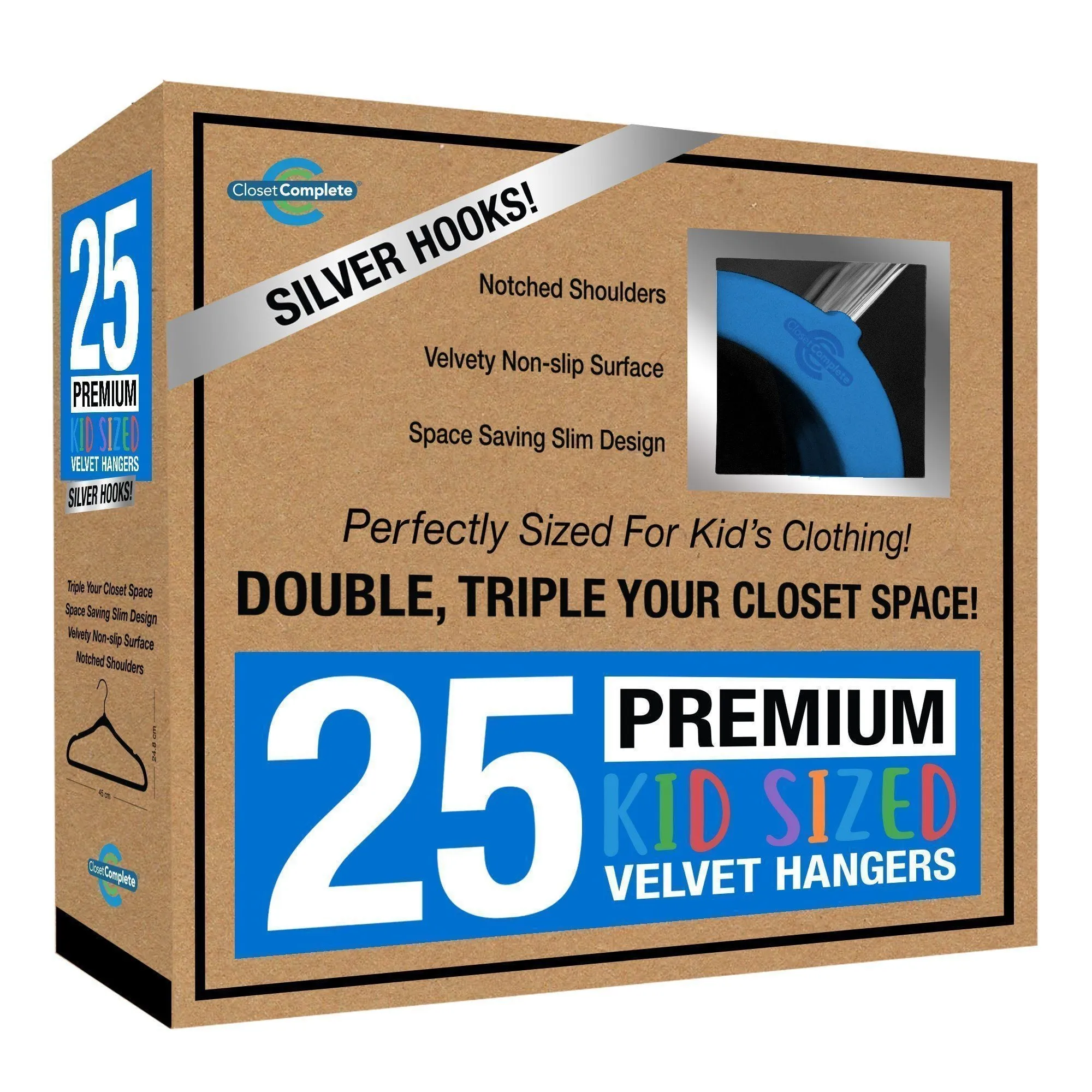 Kids Sized Premium Velvet Hangers