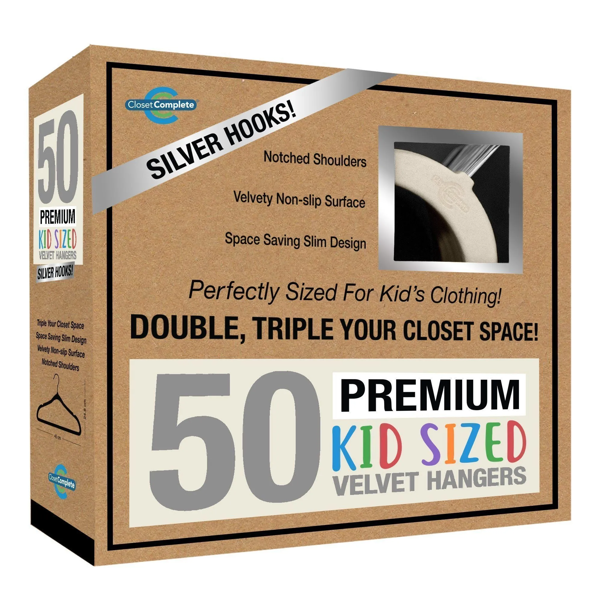 Kids Sized Premium Velvet Hangers