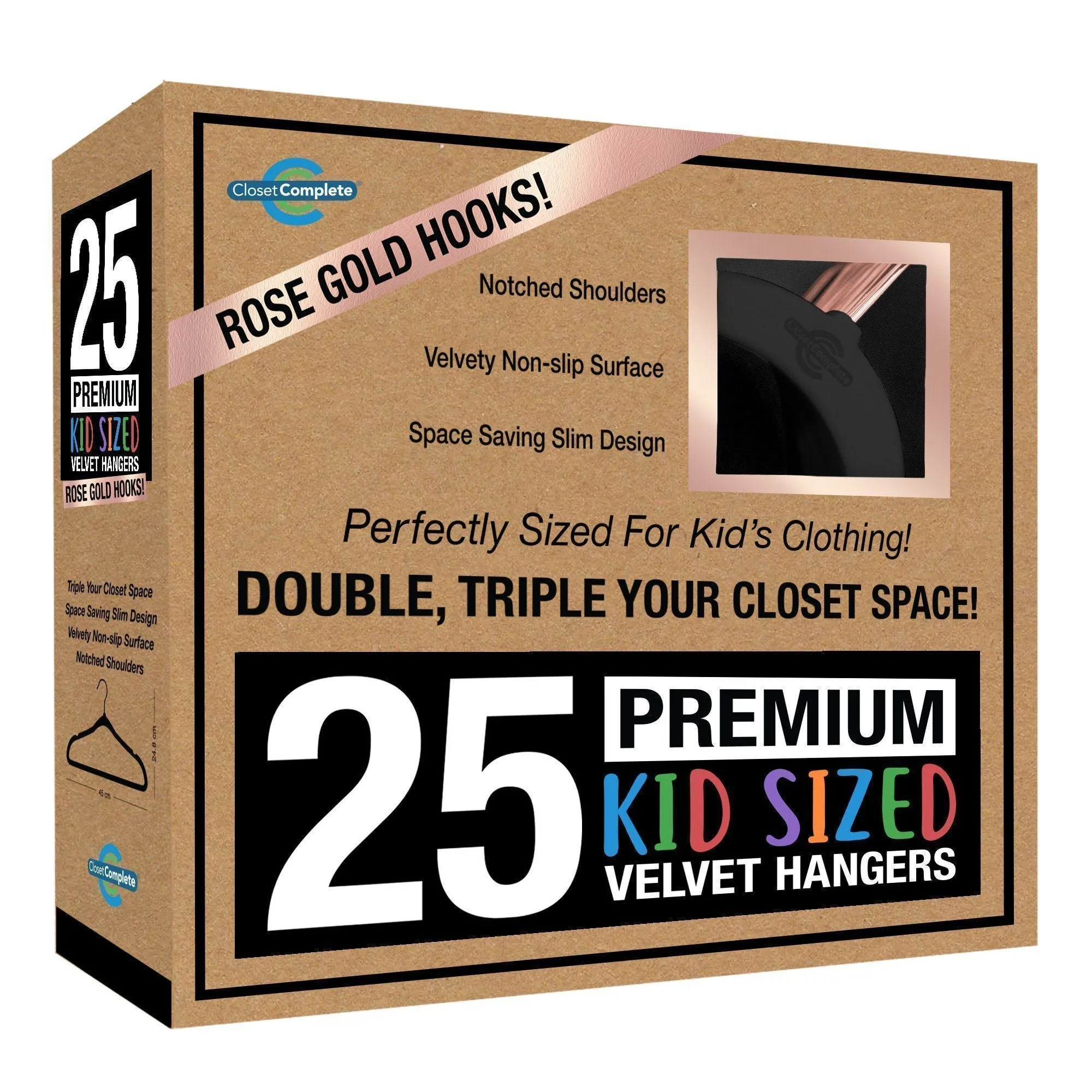 Kids Sized Premium Velvet Hangers