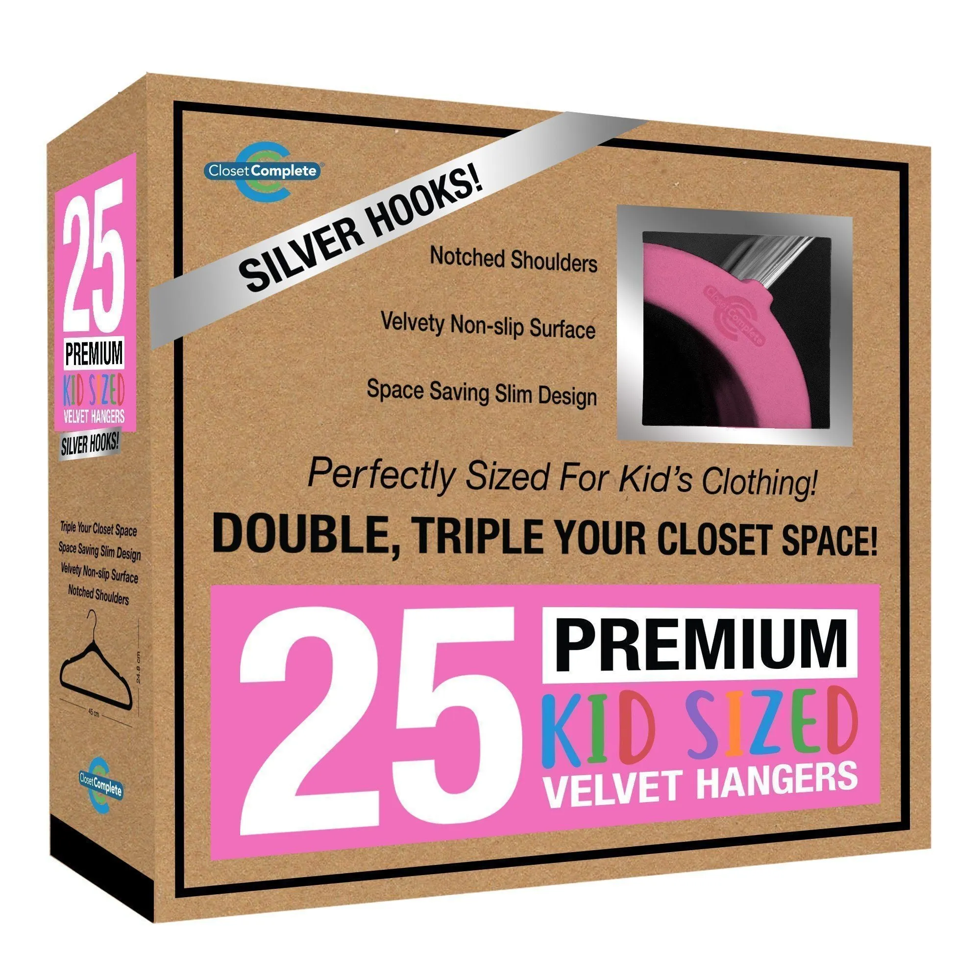 Kids Sized Premium Velvet Hangers